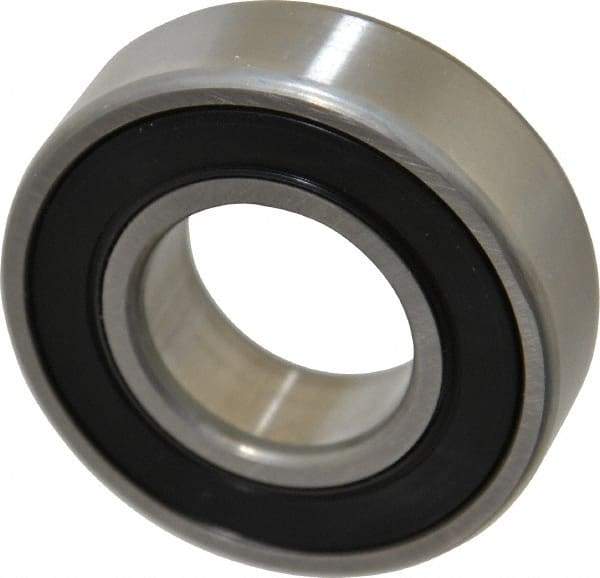 SKF - 25mm Bore Diam, 52mm OD, Double Seal Deep Groove Radial Ball Bearing - 15mm Wide, 1 Row, Round Bore, 7,800 Nm Static Capacity, 14,800 Nm Dynamic Capacity - Caliber Tooling