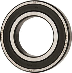 SKF - 55mm Bore Diam, 100mm OD, Double Seal Deep Groove Radial Ball Bearing - 21mm Wide, 1 Row, Round Bore, 29,000 Nm Static Capacity, 46,200 Nm Dynamic Capacity - Caliber Tooling