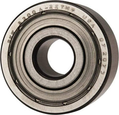 SKF - 10mm Bore Diam, 30mm OD, Double Shield Angular Contact Radial Ball Bearing - 14mm Wide, 2 Rows, Round Bore, 4,300 Lb Static Capacity, 7,610 Lb Dynamic Capacity - Caliber Tooling