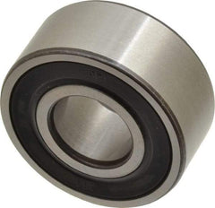 SKF - 17mm Bore Diam, 40mm OD, Double Seal Angular Contact Radial Ball Bearing - 17.5mm Wide, 2 Rows, Round Bore, 8,800 Lb Static Capacity, 14,300 Lb Dynamic Capacity - Caliber Tooling