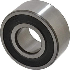 SKF - 17mm Bore Diam, 40mm OD, Double Seal Angular Contact Radial Ball Bearing - 17.5mm Wide, 2 Rows, Round Bore, 8,800 Lb Static Capacity, 14,300 Lb Dynamic Capacity - Caliber Tooling