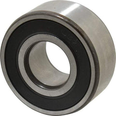 SKF - 20mm Bore Diam, 47mm OD, Double Seal Angular Contact Radial Ball Bearing - 20.6mm Wide, 2 Rows, Round Bore, 12,000 Lb Static Capacity, 19,000 Lb Dynamic Capacity - Caliber Tooling
