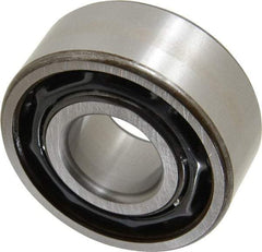 SKF - 25mm Bore Diam, 62mm OD, Open Angular Contact Radial Ball Bearing - 25.4mm Wide, 2 Rows, Round Bore, 20,400 Lb Static Capacity, 30,700 Lb Dynamic Capacity - Caliber Tooling