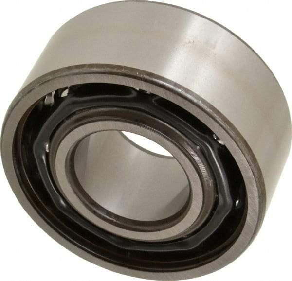 SKF - 35mm Bore Diam, 80mm OD, Open Angular Contact Radial Ball Bearing - 34.9mm Wide, 2 Rows, Round Bore, 35,500 Lb Static Capacity, 49,400 Lb Dynamic Capacity - Caliber Tooling