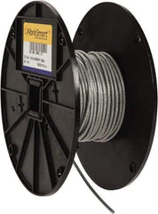 Value Collection - 1/8" x 3/32" Diam, Aircraft Cable - 920 Lb Breaking Strength, 7 x 7 Strand Core, Vinyl Coating - Caliber Tooling