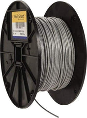 Value Collection - 3/32" x 1/16" Diam, Aircraft Cable - 480 Lb Breaking Strength, 7 x 7 Strand Core, Vinyl Coating - Caliber Tooling