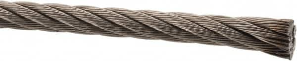 Value Collection - 5/16" Diam, Aircraft Cable - 9,000 Lb Breaking Strength, 7 x 19 Strand Core - Caliber Tooling