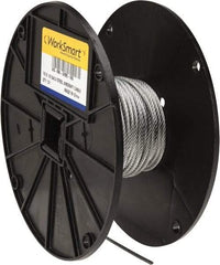 Value Collection - 1/8" Diam, Aircraft Cable - 1,760 Lb Breaking Strength, 7 x 19 Strand Core - Caliber Tooling