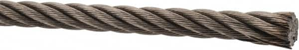 Value Collection - 1/4" Diam, Aircraft Cable - 6,400 Lb Breaking Strength, 7 x 19 Strand Core - Caliber Tooling