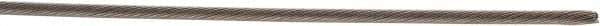 Value Collection - 1/16" Diam, Aircraft Cable - 500 Lb Breaking Strength, 1 x 19 Single Strand - Caliber Tooling