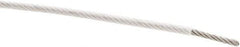 Value Collection - 3/32" x 1/16" Diam, Aircraft Cable - 480 Lb Breaking Strength, 7 x 7 Strand Core, Nylon Coating - Caliber Tooling