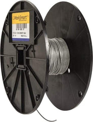 Value Collection - 1/16" x 3/64" Diam, Aircraft Cable - 270 Lb Breaking Strength, 7 x 7 Strand Core, Nylon Coating - Caliber Tooling