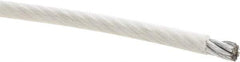 Value Collection - 7/16" x 3/8" Diam, Aircraft Cable - 14,400 Lb Breaking Strength, 7 x 19 Strand Core, Nylon Coating - Caliber Tooling