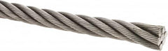 Value Collection - 5/8" Diam, Steel Wire Rope - 30,000 Lb Breaking Strength, 6 x 19 IWRC - Caliber Tooling