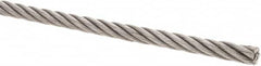 Value Collection - 5/16" Diam, Steel Wire Rope - 7,660 Lb Breaking Strength, 6 x 19 IWRC - Caliber Tooling