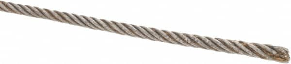 Value Collection - 3/16" Diam, Steel Wire Rope - 2,770 Lb Breaking Strength, 6 x 19 IWRC - Caliber Tooling