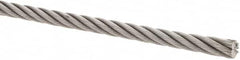 Value Collection - 3/8" Diam, Steel Wire Rope - 11,800 Lb Breaking Strength, 6 x 19 IWRC - Caliber Tooling