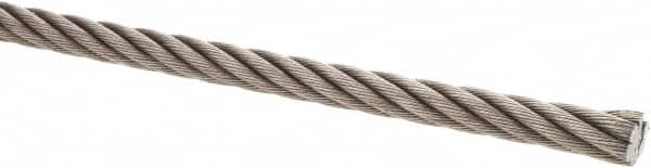 Value Collection - 3/8" Diam, Steel Wire Rope - 10,980 Lb Breaking Strength, 6 x 37 IWRC - Caliber Tooling