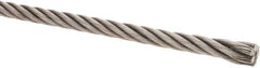 Value Collection - 3/8" Diam, Steel Wire Rope - 11,800 Lb Breaking Strength, 6 x 37 IWRC - Caliber Tooling