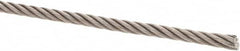 Value Collection - 1/4" Diam, Steel Wire Rope - 4,940 Lb Breaking Strength, 6 x 37 IWRC - Caliber Tooling