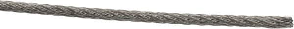 Value Collection - 3/32" Diam, Aircraft Cable - 920 Lb Breaking Strength, 7 x 7 Strand Core - Caliber Tooling