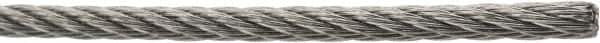 Value Collection - 1/8" Diam, Aircraft Cable - 1,700 Lb Breaking Strength, 7 x 7 Strand Core - Caliber Tooling