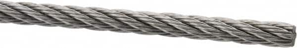 Value Collection - 3/16" Diam, Aircraft Cable - 3,700 Lb Breaking Strength, 7 x 7 Strand Core - Caliber Tooling