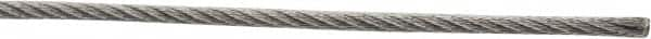 Value Collection - 1/16" Diam, Aircraft Cable - 480 Lb Breaking Strength, 7 x 7 Strand Core - Caliber Tooling