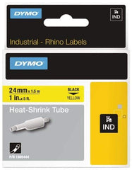 Dymo - 1" Wide x 60" Long, Yellow Heat Shrinkable Polyolefin Label Printer Cartridge - For RHINO 6000, 6500 - Caliber Tooling