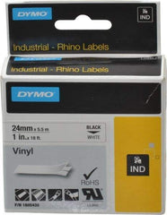 Dymo - 1" Wide x 216" Long, White Vinyl Label Printer Cartridge - For RHINO 6000, 6500 - Caliber Tooling