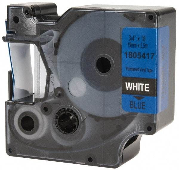 Dymo - 3/4" Wide x 216" Long, Blue Vinyl Label Printer Cartridge - For RHINO 4200, 5200, 6000, 6500 - Caliber Tooling