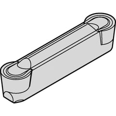 Kennametal - 0600R GMP Grade KCU25, 6mm Cutting Width Carbide Grooving Insert - 4.88mm Max Depth of Cut, Neutral, 3mm Corner Radius, AlTiN Finish - Caliber Tooling