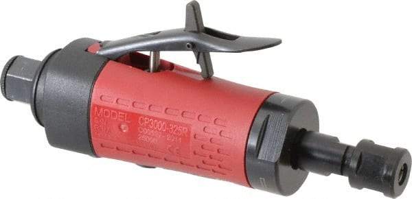 Chicago Pneumatic - 1/4" Collet, Straight Handle, Straight Air Die Grinder - 25,000 RPM, Rear Exhaust, 197 CFM, 0.4 hp, 6.21 bar, 1/4 NPT - Caliber Tooling