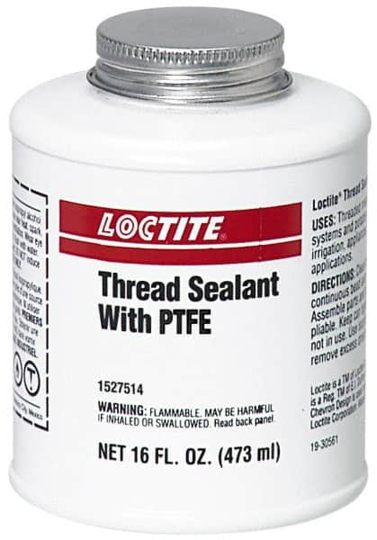 Loctite - 16 Fluid Ounce Brush Top Can, White, Paste Chemical Pipe Thread Sealant - Series 5113 - Caliber Tooling