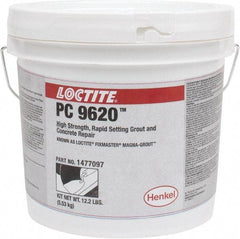 Loctite - 128 Fluid Ounce Container, Gray, Tub Magnesium Phosphate Construction Adhesive - Series Magna-Grout, 15 to 22 min Fixture Time, Indoor, Outdoor - Caliber Tooling