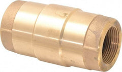 Strataflo - 1-1/4" Brass Check Valve - Inline, FNPT x FNPT, 200 WOG - Caliber Tooling