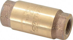 Strataflo - 3/8" Brass Check Valve - Inline, FNPT x FNPT, 400 WOG - Caliber Tooling