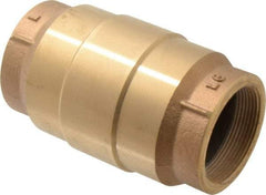 Strataflo - 2" Brass Check Valve - Inline, FNPT x FNPT, 400 WOG - Caliber Tooling