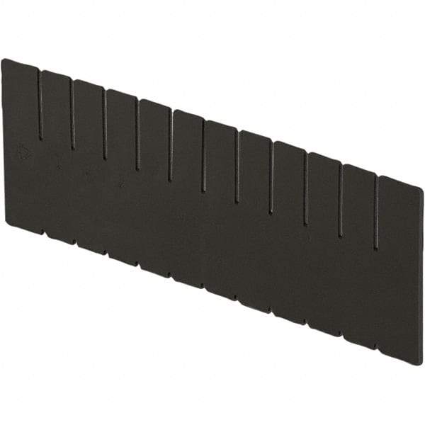 LEWISBins+ - 11-1/4" High, Black Bin Divider - Use with DC3120, Long Side Measures 11.3" Tall - Caliber Tooling