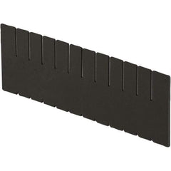 LEWISBins+ - 11-1/4" High, Black Bin Divider - Use with DC3120, Long Side Measures 11.3" Tall - Caliber Tooling