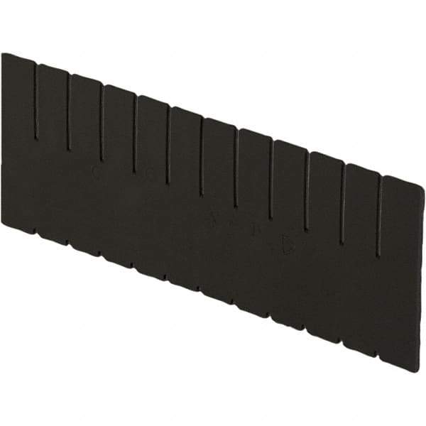 LEWISBins+ - 7-3/8" High, Black Bin Divider - Use with DC2080, Long Side Measures 7.4" Tall - Caliber Tooling