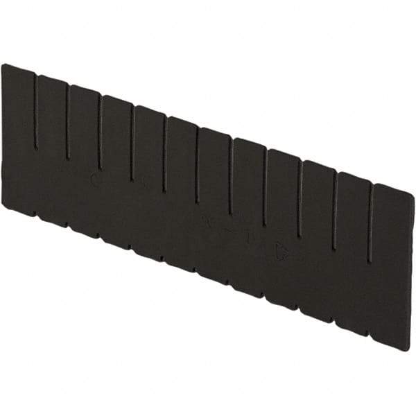 LEWISBins+ - 5-3/8" High, Black Bin Divider - Use with DC2060, Short Side Measures 5.4" Tall - Caliber Tooling