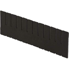 LEWISBins+ - 4-3/8" High, Black Bin Divider - Use with DC2050, Long Side Measures 4.4" Tall - Caliber Tooling