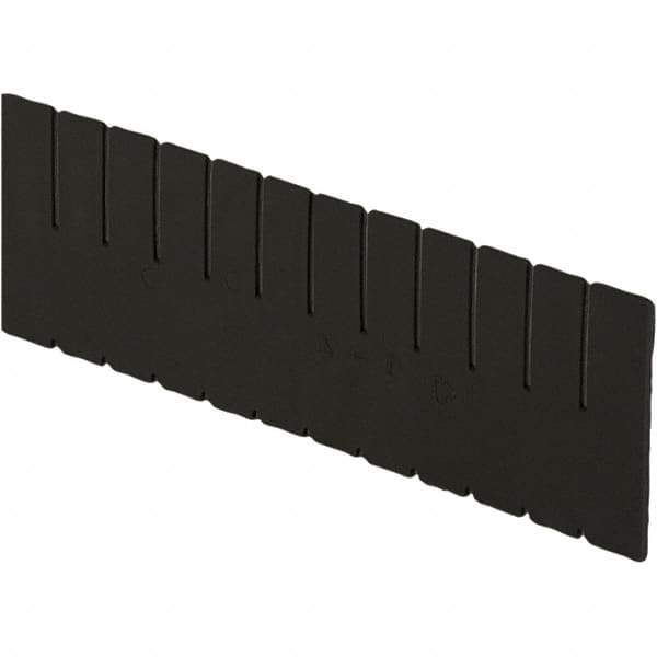 LEWISBins+ - 5-3/8" High, Black Bin Divider - Use with DC2060, Long Side Measures 5.4" Tall - Caliber Tooling