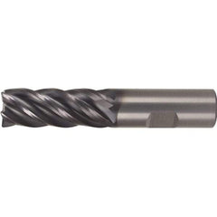 Kennametal - 1/2", 5 Flute, Single End, Solid Carbide, 0.12" Corner Radius End Mill - 3" OAL, 30° Helix, Right Hand Flute, 1-1/4" LOC, Right Hand Cut - Caliber Tooling