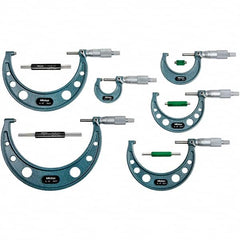 Mitutoyo - Mechanical Outside Micrometer Sets Minimum Measurement (Decimal Inch): 0.0000 Maximum Measurement (Decimal Inch): 6.0000 - Caliber Tooling