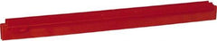 Vikan - 20" Rubber Blade Squeegee Refill - Double Edge, Red, Plastic Holder - Caliber Tooling