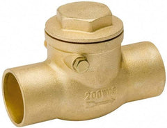 Value Collection - 1/2" Brass Check Valve - Check Swing, C x C, 200 WOG - Caliber Tooling