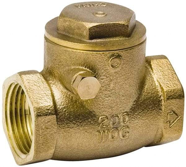 Value Collection - 3/8" Brass Check Valve - Check Swing, IPS, 200 WOG - Caliber Tooling