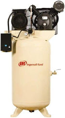 Ingersoll-Rand - 7.5 hp, 80 Gal Stationary Electric Vertical Air Compressor - Three Phase, 175 Max psi, 24 CFM, 460 Volt - Caliber Tooling